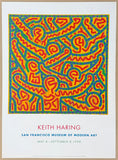 Keith Haring exhibition poster - San Francisco Museum of Modern Art - pop art - 1998 - museum artist - art print