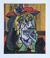Pablo Picasso exhibition poster - Weeping woman - female portrait - museum artist - art print - excellent