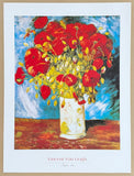 Vincent van Gogh exhibition poster - Vase with red poppies - still life - flowers - museum artist - art print