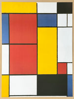 Piet Mondrian exhibition poster - Composition II - museum artist - art print