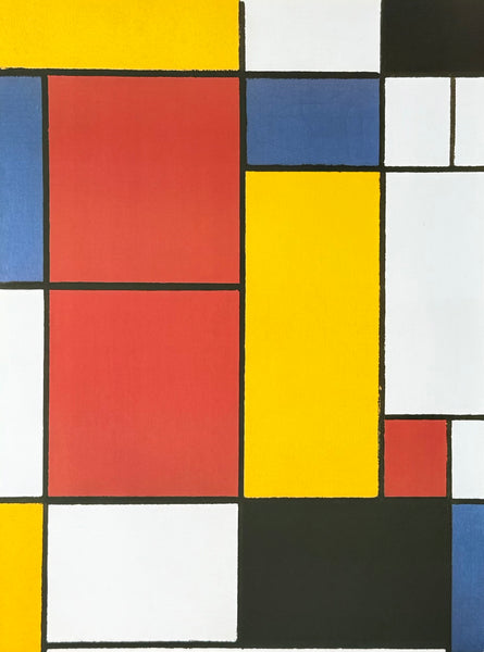 Piet Mondrian exhibition poster - Composition II - museum artist - art print