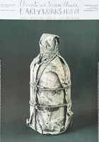 Christo exhibition poster - Wrapped Bottle - museum artist - art print - 2001