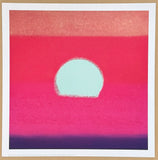 Andy Warhol exhibition poster - Sunset - Fuchsia - sun - red - pink - pop-art - museum artist - art print - 2018