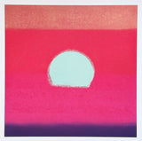 Andy Warhol exhibition poster - Sunset - Fuchsia - sun - red - pink - pop-art - museum artist - art print - 2018