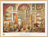 Giovianni Paolo Pannini exhibition poster - Picture Gallery with views of modern Rome - museum artist - art print - 1998