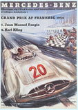 Mercedes Benz exhibition poster - Grand Prix - Fangio - 300sl - car race - offset lithograph - high quality reproduction - art print