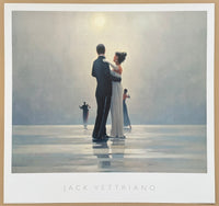 Jack Vettriano exhibition poster - Dance me to the end of love - white romantic - dancing couple - museum artist - art print