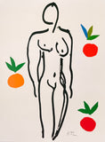 Henri Matisse exhibition poster - Nude with oranges - French Art - museum artist - art print - excellent - 1996