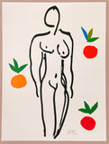 Henri Matisse exhibition poster - Nude with oranges - French Art - museum artist - art print - excellent - 1996
