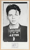 Frank Sinatra exhibition poster - Mug shot - prison photo - black white photography - art print - the voice - American singer