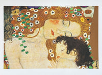Gustav Klimt exhibition poster - Mother and child (detail) - love - museum artist - art print - offset litho
