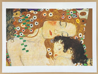 Gustav Klimt exhibition poster - Mother and child (detail) - love - museum artist - art print - offset litho