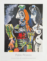 Pablo Picasso exhibition poster - Matador and nude woman - museum artist - art print - surrealism - 1994