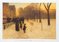 Childe Hassam exhibition poster - Boston Common at Twilight - museum artist - art print - 2012