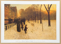 Childe Hassam exhibition poster - Boston Common at Twilight - museum artist - art print - 2012