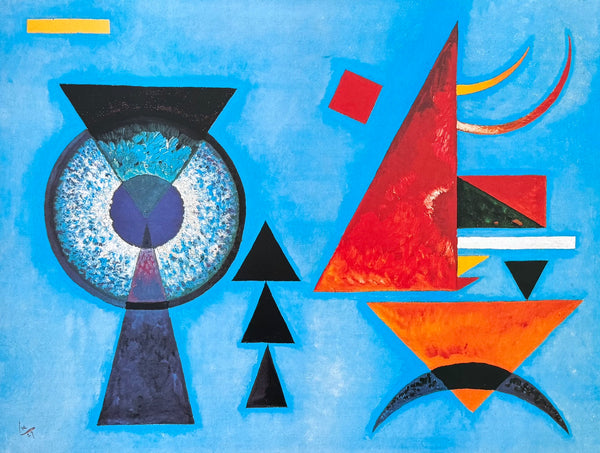 Kandinsky exhibition poster - Weiches hart - soft and hard - museum artist - art print - 1999