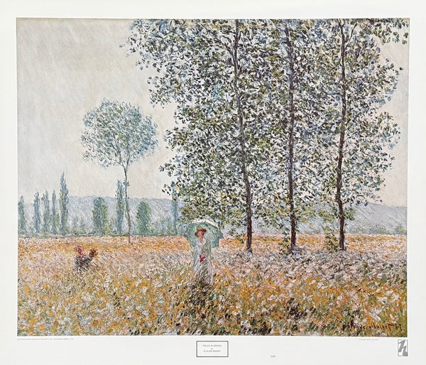 Claude Monet exhibition poster - Fields in Spring - impressionism - museum artist - art print