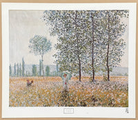 Claude Monet exhibition poster - Fields in Spring - impressionism - museum artist - art print