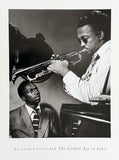 William P Gottlieb exhibition poster - The golden age of jazz - black white photography - music concert trumpet - museum artist - art print