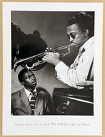 William P Gottlieb exhibition poster - The golden age of jazz - black white photography - music concert trumpet - museum artist - art print