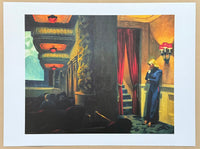 Edward Hopper exhibition poster - New York movie - woman in cinema - museum artist - art print - offset lithograph