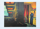 Edward Hopper exhibition poster - New York movie - woman in cinema - museum artist - art print - offset lithograph