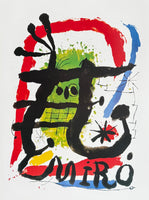Joan Miro exhibition poster - Untitled - museum artist - art print - surrealism - 1999
