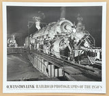 Ogle Winston Link exhibition poster -  Railroad Photographs of the 1950's - Shaffers crossing - black white photography - art print - 1988