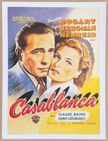 Casablanca movie poster - Humphrey Bogart - Ingrid Bergman- Hollywood legend - offset lithograph - reproduction - 1998