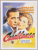 Casablanca movie poster - Humphrey Bogart - Ingrid Bergman- Hollywood legend - offset lithograph - reproduction - 1998