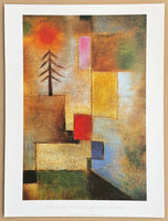 Paul Klee exhibition poster - Little Pine Tree - museum artist - art print - cubism - landscape