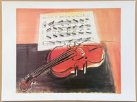 Raoul Dufy exhibition poster - The Red Violin - music - interior - still life - museum artist - art print