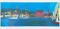 Raoul Dufy exhibition poster - 14 July in Deauville - ships - port  harbour - sea - museum artist - art print