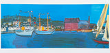 Raoul Dufy exhibition poster - 14 July in Deauville - ships - port  harbour - sea - museum artist - art print