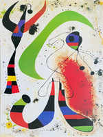 Joan Miro exhibition poster - La Nuit - The night - museum artist - art print - surrealism - offset litho - 1999