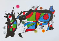 Joan Miro exhibition poster - Obra de Joan Miro - museum artist - large art print - surrealism - offset litho - 1999