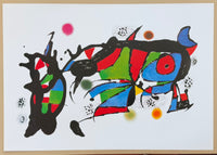 Joan Miro exhibition poster - Obra de Joan Miro - museum artist - large art print - surrealism - offset litho - 1999