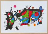 Joan Miro exhibition poster - Obra de Joan Miro - museum artist - large art print - surrealism - offset litho - 1999