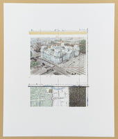 Christo exhibition poster - Wrapped Reichstag, Project for Berlin - museum artist - art print - silkscreen paper