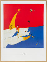Joan Miro exhibition poster - Landscape - museum artist - art print - surrealism - offset litho - 1997