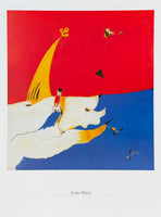 Joan Miro exhibition poster - Landscape - museum artist - art print - surrealism - offset litho - 1997