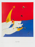 Joan Miro exhibition poster - Landscape - museum artist - art print - surrealism - offset litho - 1997