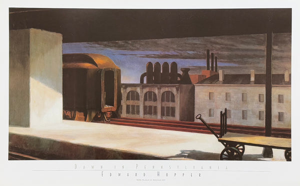 Edward Hopper exhibition poster - Dawn in Pennsylvania - Terra Museum of American Art - museum artist - art print - train station