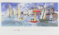 Raoul Dufy exhibition poster - Regates dans le port de Trouville-Deauville - Sailboats - museum artist - large art print - 2017