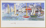 Raoul Dufy exhibition poster - Regates dans le port de Trouville-Deauville - Sailboats - museum artist - large art print - 2017