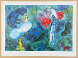Marc Chagall exhibition poster - Paradise - museum artist - art print - sun - flowers - love