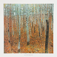 Gustav Klimt exhibition poster - Forest of beech trees - museum artist - art print - offset litho