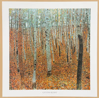 Gustav Klimt exhibition poster - Forest of beech trees - museum artist - art print - offset litho