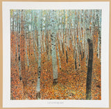Gustav Klimt exhibition poster - Forest of beech trees - museum artist - art print - offset litho