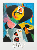 Joan Miro exhibition poster - Portrait no. 1 - surrealism - museum artist - art print - 1998